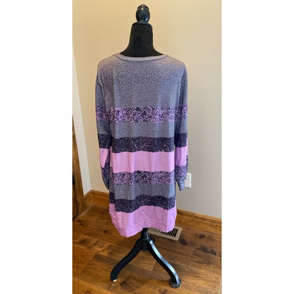 Dress  Color Block Purple Black Size XL + Stretch Soft  Fabric Casual  Work - Picture 5 of 12